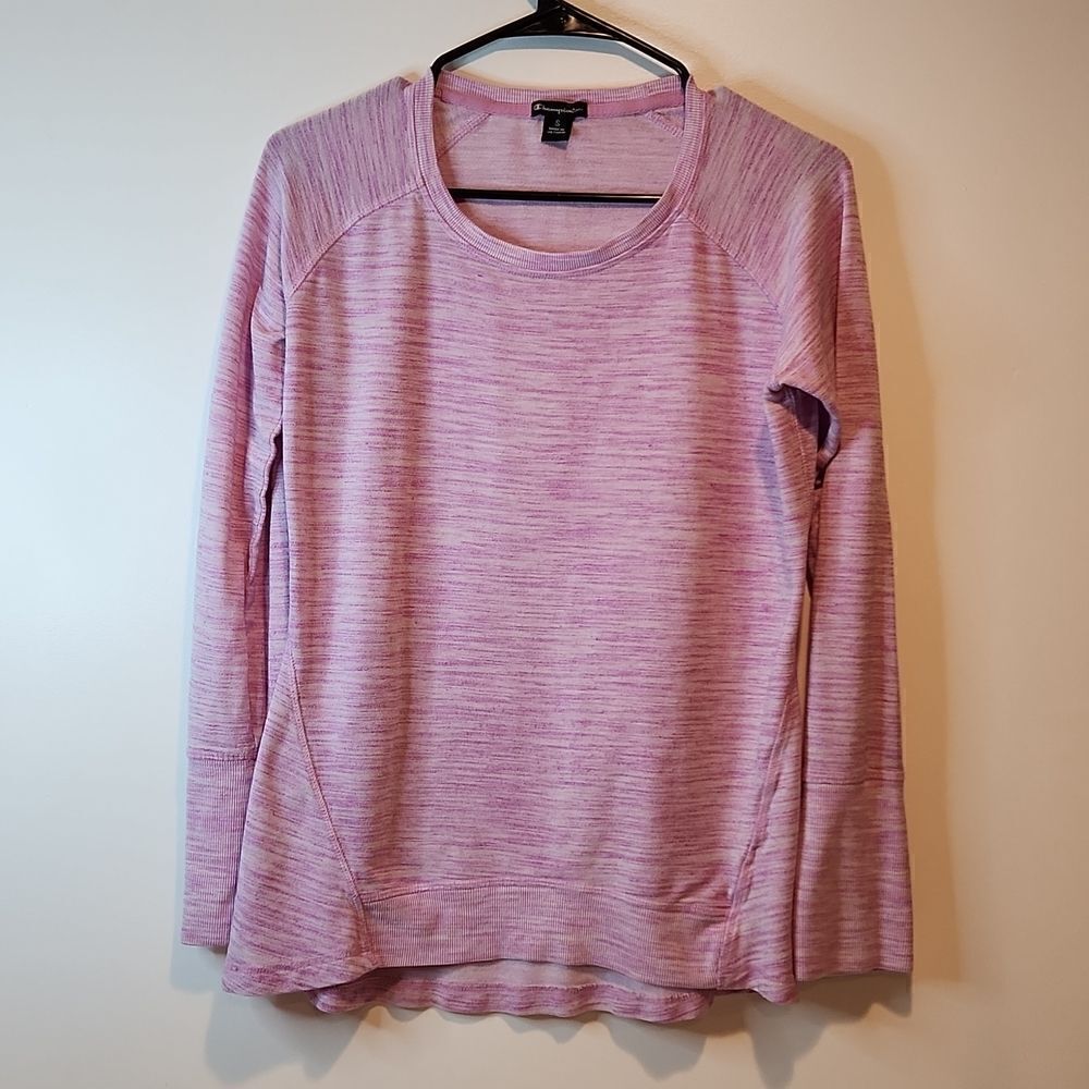 Champion Elite Long Sleeve Shirt Women's Size Small Pink/White